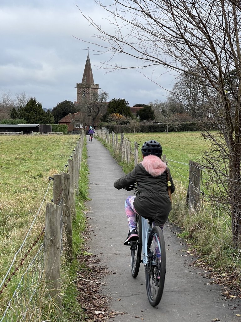 cycling to twyford church