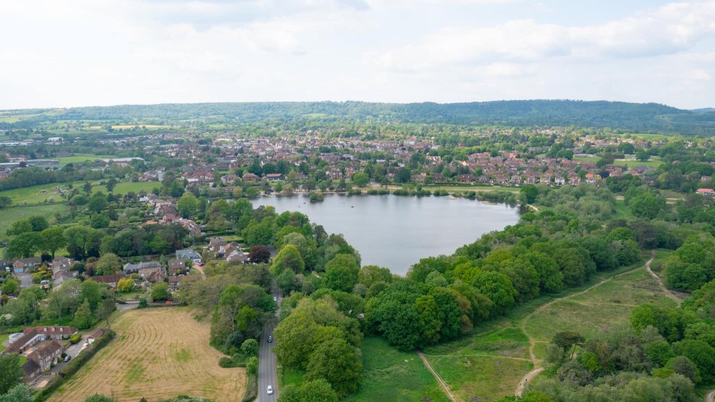 Aerial view of Petersfield Heath