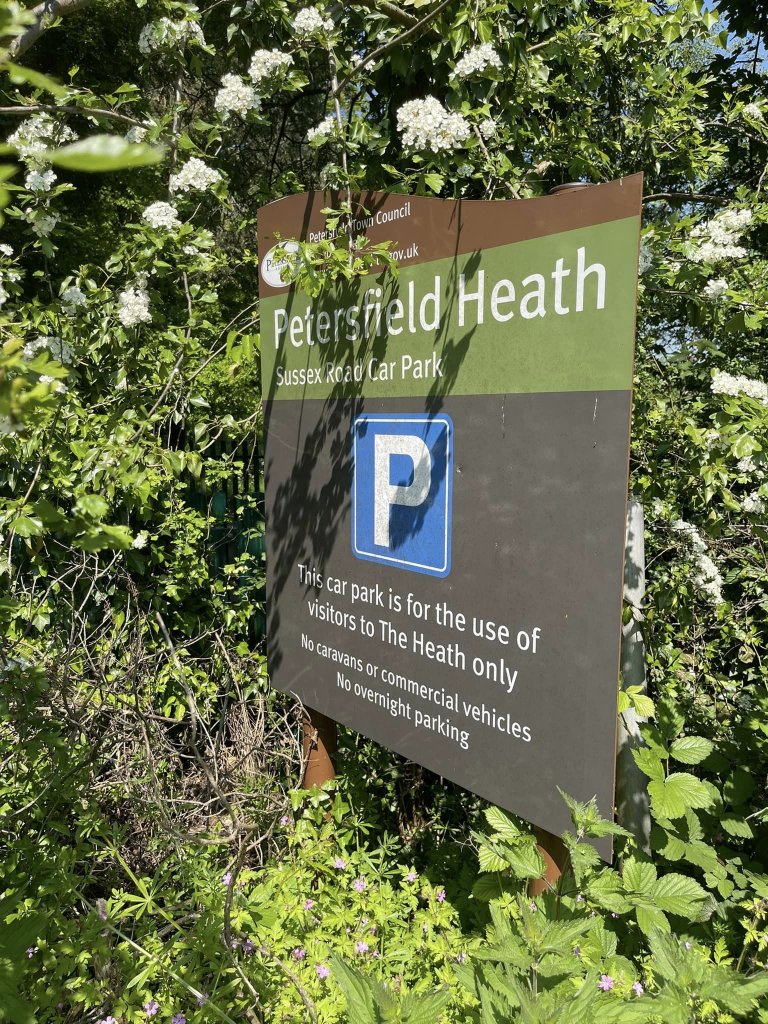 Petersfield Heath parking sign