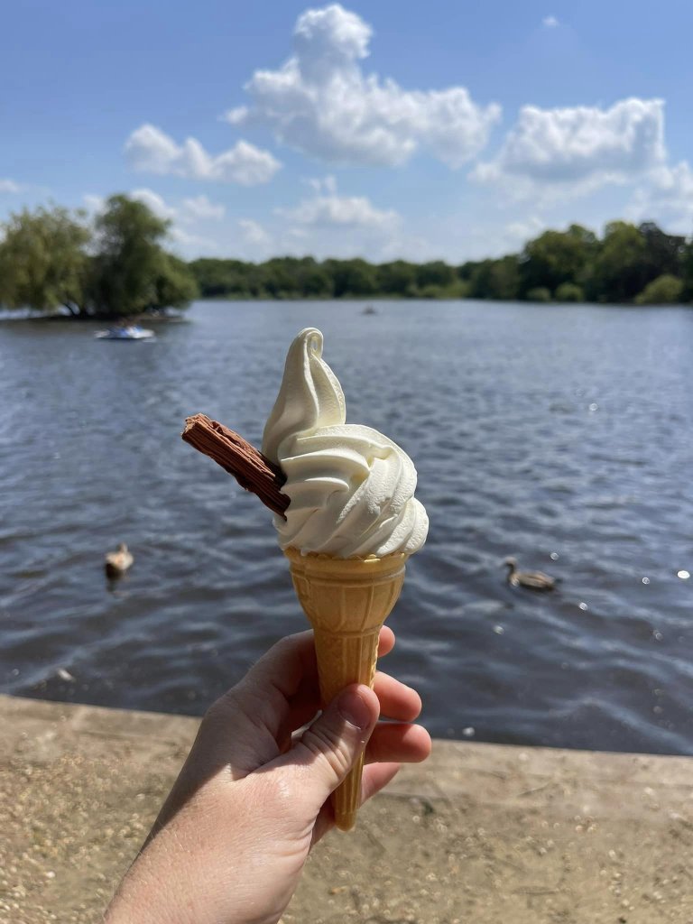99 flake ice cream at the lake