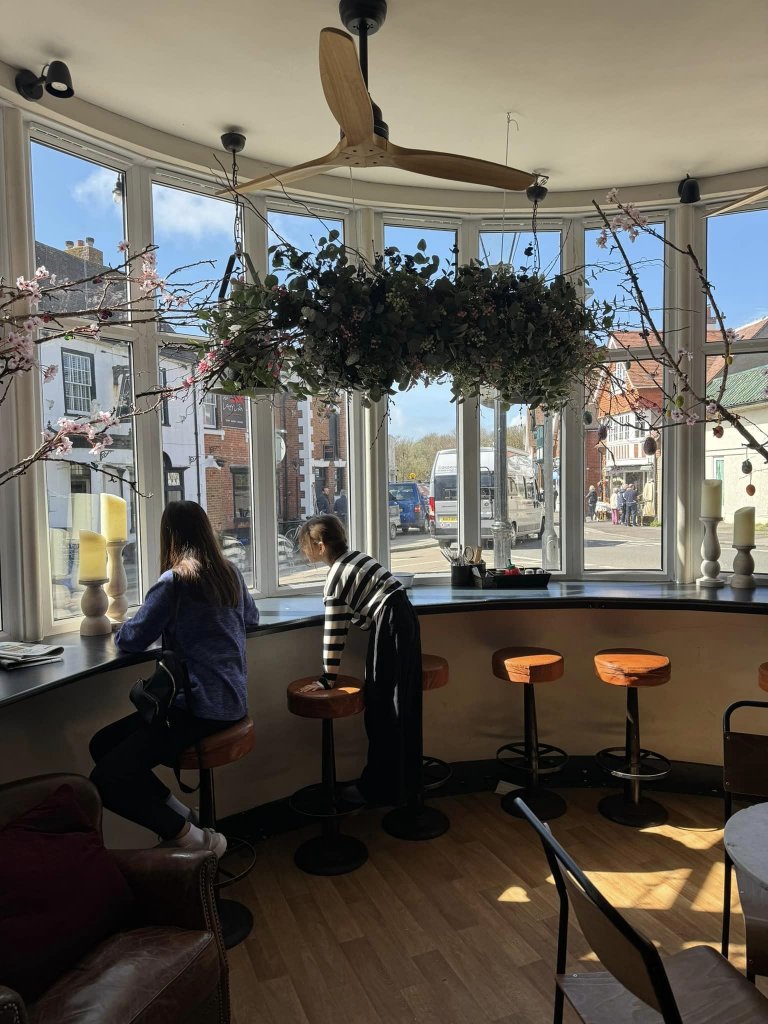 Milford on Sea coastal cafe bay window