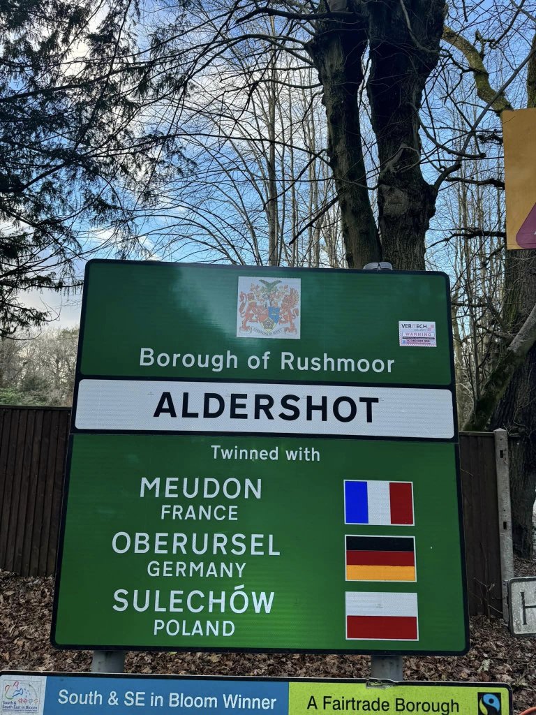 Aldeershot town sign
