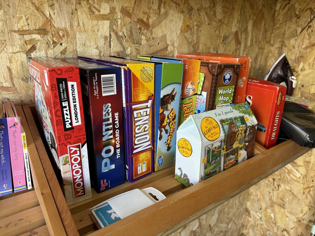 Headlands Lodge kids cabin with boardgame selection