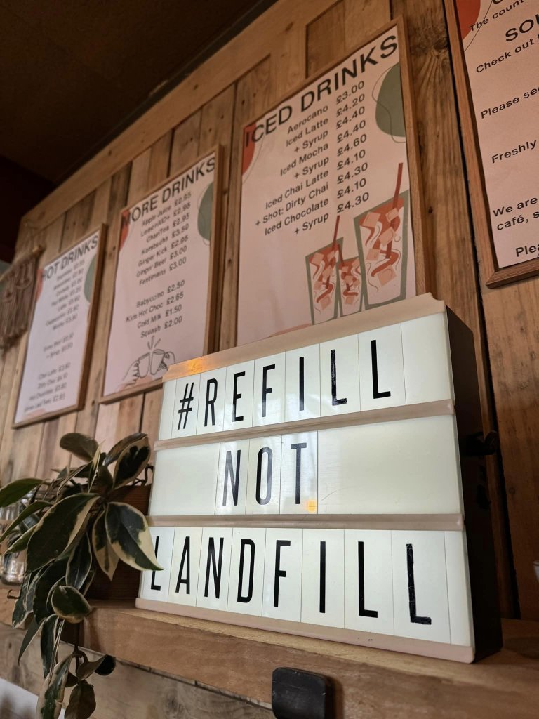 sign the reads # refill not landfill