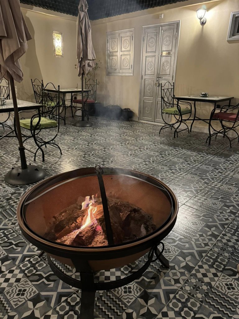 fire pit at the riad